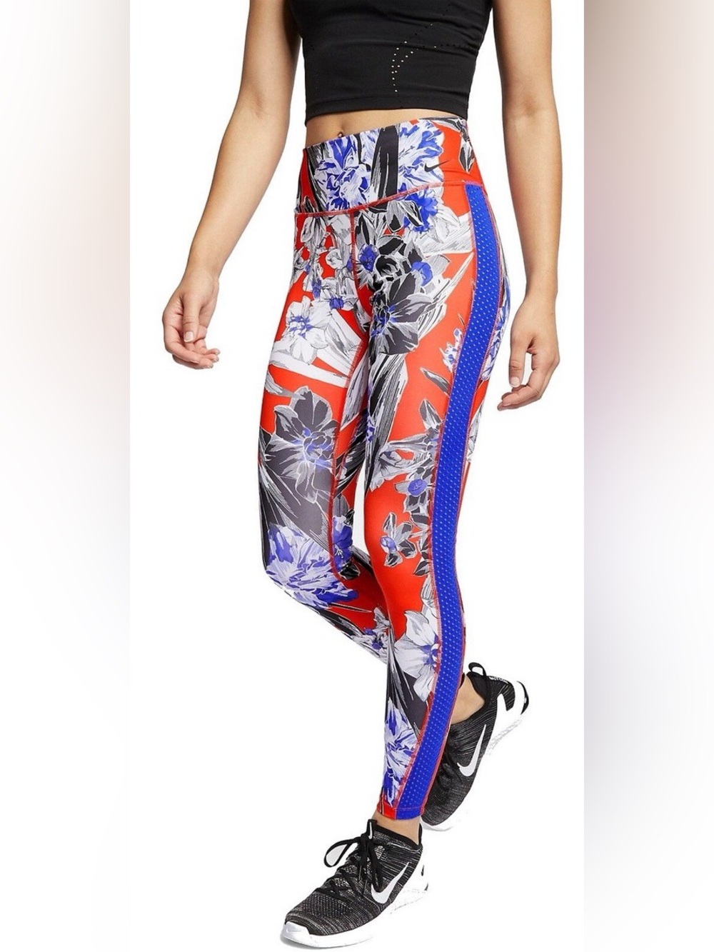 Nike One Hyper Femme Floral Dri-FIT High Rise Leggings Large